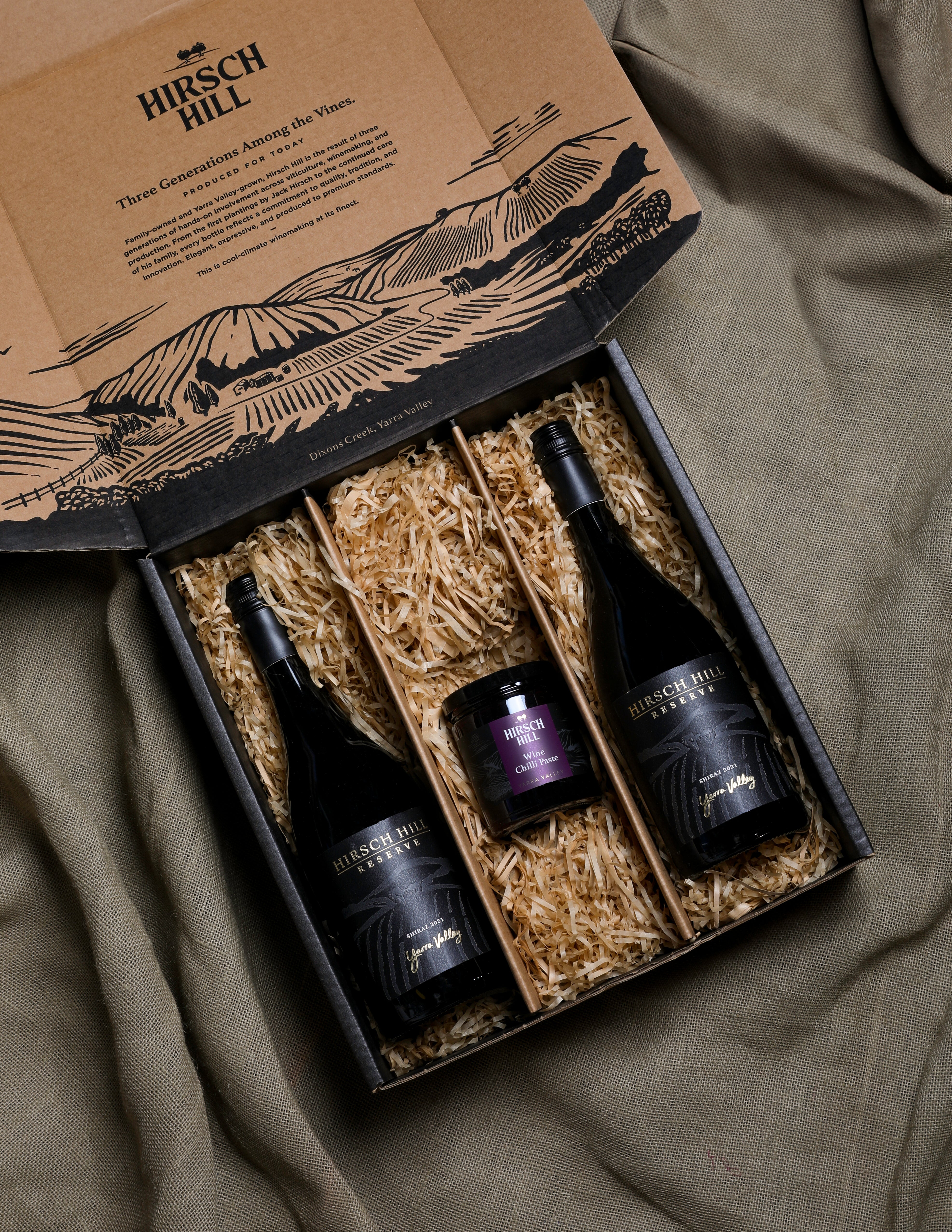 Hirsch Hill Hamper + Free Wine Chilli Paste